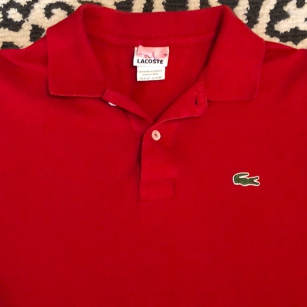 Lacoste Medium size 5 red polo